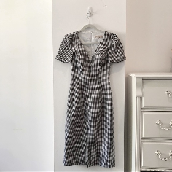 Michael Kors Check Print Midi Dress - Picture 4 of 6